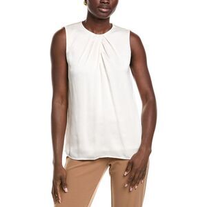 Anne Klein Womens  Textured Satin Top